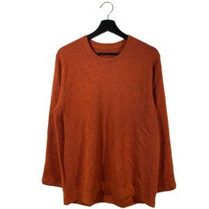 Lululemon M3AXXS Alpine Air Crew Heathered Saffron mens size large